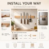 image:imageStoreYourBoard Black Magnetic Knife Holder for Wall  16 Matte Black Magnetic Knife Strip for Kitchen  Modern Kitchen Knife Holder with 20 lbin Magnetic Strength  Kitchen Knife Holder Wall MountedWood