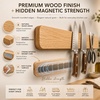 image:imageStoreYourBoard Black Magnetic Knife Holder for Wall  16 Matte Black Magnetic Knife Strip for Kitchen  Modern Kitchen Knife Holder with 20 lbin Magnetic Strength  Kitchen Knife Holder Wall MountedWood