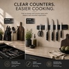 image:imageStoreYourBoard Black Magnetic Knife Holder for Wall  16 Matte Black Magnetic Knife Strip for Kitchen  Modern Kitchen Knife Holder with 20 lbin Magnetic Strength  Kitchen Knife Holder Wall MountedBlack