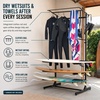 image:imageStoreYourBoard Freestanding Surfboard Rack Holds 8 Boards AllinOne Surf Storage with Wetsuit Drying Rail Accessory Hooks