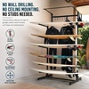 image:imageStoreYourBoard Freestanding Surfboard Rack Holds 8 Boards AllinOne Surf Storage with Wetsuit Drying Rail Accessory Hooks
