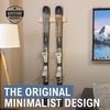 image:imageStoreYourBoard Horizontal Wood Ski Rack Wall Mount  Heavy Duty Ski Wall Mount Organizer SpaceSaving Ski Holders for Wall Display Durable Skis Rack for Garage Home or Cabin  Natural Wood LargeL