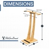 image:imageStoreYourBoard SurfStand Vertical Surfboard Stand Freestanding Wooden Indoor Display for Shortboard and Longboard Adjustable to Fit Boards 16 to 26 Wide