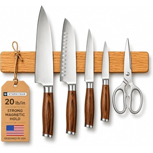 image:imageStoreYourBoard Black Magnetic Knife Holder for Wall  16 Matte Black Magnetic Knife Strip for Kitchen  Modern Kitchen Knife Holder with 20 lbin Magnetic Strength  Kitchen Knife Holder Wall MountedWood