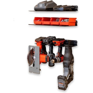image:imageStoreYourBoard Power Tool Organizer Kit Holds Drills and Power Tools Shelf Wall Mount Garage Storage RackPower Tool Organizer  2 Shelves