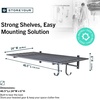 image:imageStoreYourBoard Heavy Duty Garage Shelf Wall Mount  WallMounted Garage Storage amp Organization  Heavy Duty Garage Shelves for Tools Bins amp Equipment  Holds 200 lbs Black 2x2ft 2PackHammered Gray