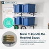 image:imageStoreYourBoard Heavy Duty Garage Shelf Wall Mount  WallMounted Garage Storage amp Organization  Heavy Duty Garage Shelves for Tools Bins amp Equipment  Holds 200 lbs Black 2x2ft 2PackHammered Gray