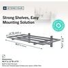 image:imageStoreYourBoard Heavy Duty Garage Shelf Wall Mount  WallMounted Garage Storage amp Organization  Heavy Duty Garage Shelves for Tools Bins amp Equipment  Holds 200 lbs Black 2x2ft 2PackHammered Gray