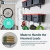 image:imageStoreYourBoard Heavy Duty Garage Shelf Wall Mount  WallMounted Garage Storage amp Organization  Heavy Duty Garage Shelves for Tools Bins amp Equipment  Holds 200 lbs Black 2x2ft 2PackHammered Gray