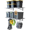 image:imageStoreYourBoard Heavy Duty Garage Shelf Wall Mount  WallMounted Garage Storage amp Organization  Heavy Duty Garage Shelves for Tools Bins amp Equipment  Holds 200 lbs Black 2x2ft 2PackHammered Gray