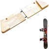 image:imageStoreYourBoard Minimalist Wood Snowboard Rack Wall Mount Storage Display Adjustable Size Solid Wood Holds 30 lbs