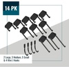 image:image10 14 and 25 Pack Simple Wall Hooks Assortment Kit for Hanging yard tools brooms bikes mops jackets and more  Decorative amp Heavy Duty Kits Holds 30 lbs drywall and 80lbs wood 25 25 10